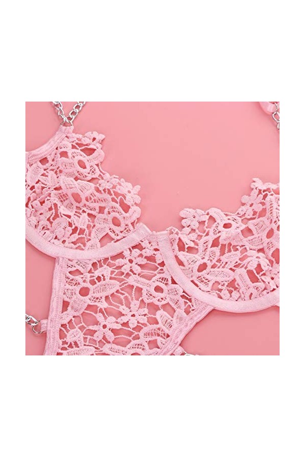 DUHGBNE Sous-vêtements en peluche Vêtements à manches Body Costume Broderie Chaussettes Pied Jumpboot Sous-vêtements Lingerie