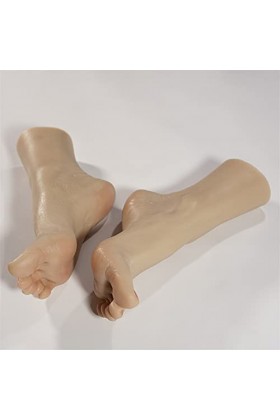 Pied De Mannequin en Silicone, Modèle De Pied De Pied en Silicone Femme 36A, Version Platine Haut De Gamme / 22Cm / Texture C