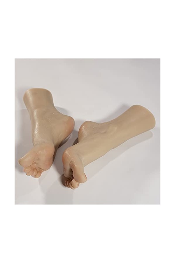 Pied De Mannequin en Silicone, Modèle De Pied De Pied en Silicone Femme 36A, Version Platine Haut De Gamme / 22Cm / Texture C