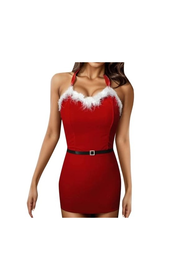 Pdakieyxnd sous-Vetements de Noël Feminins Sexy Dentelle Érotique String Noir Sensuelle Culotte Rouge Valentin Coquin Sexy Co