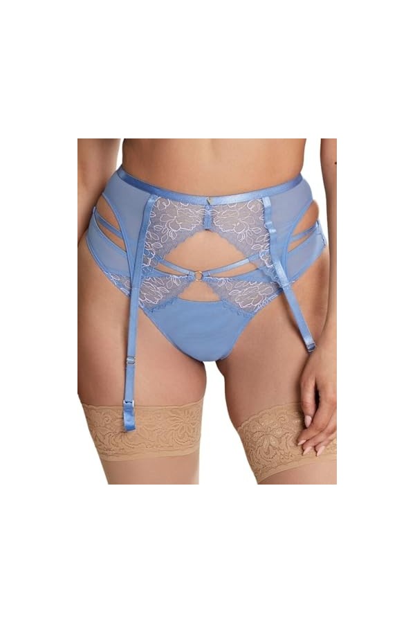 Panache Cleo Valentina Luxe Porte-jarretelles Taille Haute Denim, denim, Large