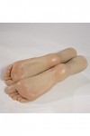 Pied De Mannequin en Silicone, Modèle De Pied De Pied en Silicone Femme 36A, Version Platine Haut De Gamme / 22Cm / Texture C