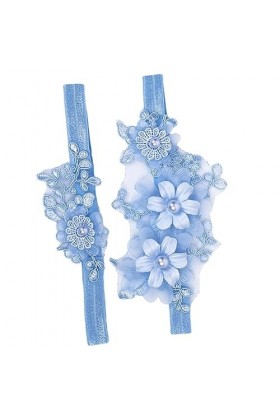 Garneck 2 Pièces Porte-Jarretelles Fait À La Main Jarretière De Mariage Jarretière De Mariage Jarretières pour Mariée Ornemen