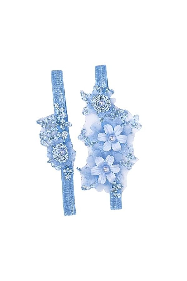 Garneck 2 Pièces Porte-Jarretelles Fait À La Main Jarretière De Mariage Jarretière De Mariage Jarretières pour Mariée Ornemen