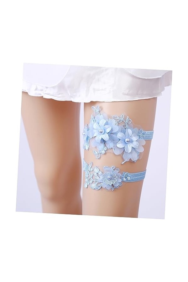 Garneck 2 Pièces Porte-Jarretelles Fait À La Main Jarretière De Mariage Jarretière De Mariage Jarretières pour Mariée Ornemen