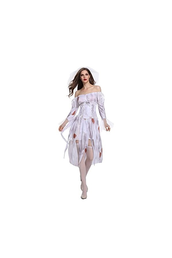 TWIOIOVE Sexy Française Femme Costume de Lapin Anime Cosplay Lingerie Femmes Halloween Robe de Mariée Robe Épaule Dénudée Got