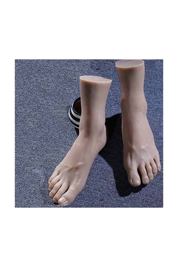 HLGQ Modèle de Pied Masculin de Silicone réaliste, Chaussures et Chaussettes Afficher Le Faux Pied, Peinture médicale Pédicur