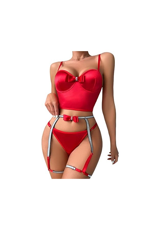 Lingerie Sexy Femme Femmes Sexy Cosplay Costume Mignon Sexy Lingerie Ensemble Dentelle à Bretelles Camis et Culotte Nuisettes