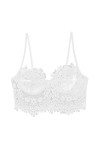 Lingerie Sexy en Dentelle Ultra Mince pour Femme Bralette Invisible Détail Cils Petite Femme Bustier, Noir , S