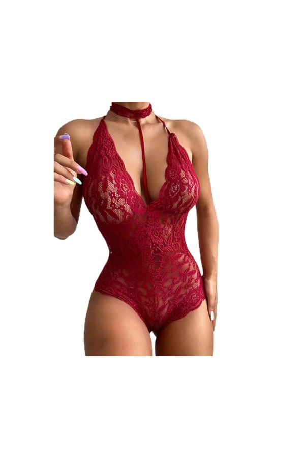 Lingerie érotique sous-vêtements érotiques Sexy Femmes s Lingerie Sexy&nbsp;Dentelle&nbsp;Babydoll Plus Taille Exotic Chemise Sleepwea