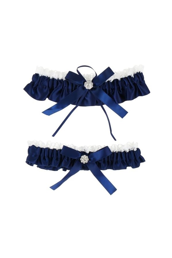 ifundom 1 Paire Jarretière Porte-Jarretelles De Demoiselle dhonneur Garder Les Femmes Anneau De Cuisse Nœud Papillon Jambe F