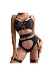 Lingerie Femme Sexy Ensemble Homme Sexy Hot y2*k sous-vêtements Amusants pour Femmes en Dentelle Noire Porte-Jarretelles Anne