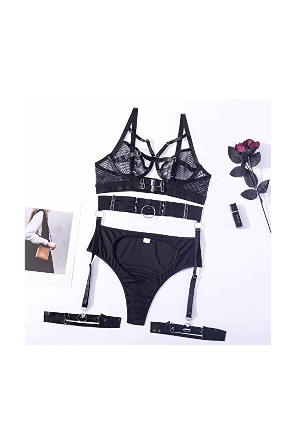 Lingerie Femme Sexy Ensemble Homme Sexy Hot y20.k sous-vêtements Amusants pour Femmes en Dentelle Noire Porte-Jarretelles Ann