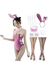 Alaiyaky Bunny Girl Senpai Cosplay Femme, 12 pièces, tenue sexy de lapin avec lingerie oreilles de lapin et chaussettes en fi