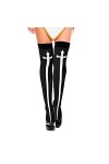 WEITING Femmes Sexy Uniformes Halloween Cosplay Costumes Fantaisie Robes De Soirée-Chaussettes -Blanc-M-Cosplay Costume