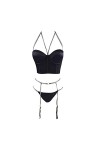 Lingerie Sexy Ensemble Femme Sexy G-String Erothiqu Ensemble Soutien Gorge et String Dentelle Vêtements De Nuit Ensemble Coqu