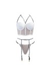 Lingerie Sexy Ensemble Femme Sexy G-String Erothiqu Ensemble Soutien Gorge et String Dentelle Vêtements De Nuit Ensemble Coqu