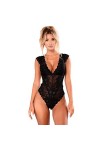 YIMOLL Ensembles de Lingerie Exotique pour Femmes Sexy Vilain Saint Valentin Dos Nu en Dentelle Body Snap Entrejambe Teddy Li