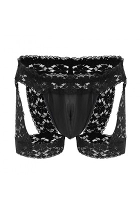 SKFLABOOF Cosplay String Homme Travesti Corset sous Vetement Crossdresser Chic Bretelle Lingerie Erotique Tenue Sissy Slip Tr