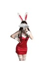 Femmes Cosplay Sous-vêtements Sexy Lapin Tenue Rouge vin 