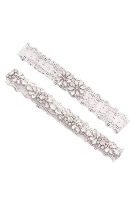 Abaodam 1 Paire De Jarretelles pour Mariée Jarretelles De Mariée Jarretelles De Mariage Blanches Porte-Jarretelles De Mariée 