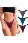 HMLOPX Daily Wear Strings Sexy for Femmes, Culotte String Transparente No Show Taille Moyenne T-Back Bikini sous-Vêtements 3/