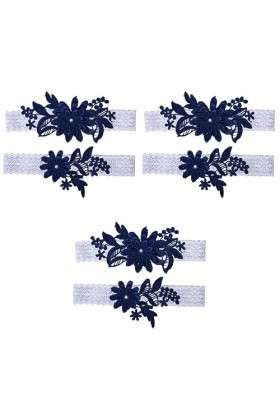 Abaodam 4 Pièces Jarretières pour Mariée Jarretières De Mariage Porte-Jarretelles Ceinture De Jambe De Mariée Bande De Cuisse