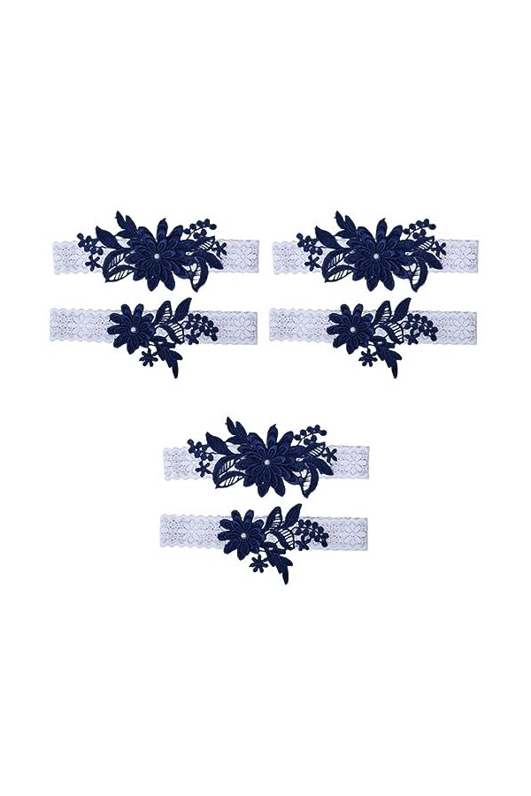 Abaodam 4 Pièces Jarretières pour Mariée Jarretières De Mariage Porte-Jarretelles Ceinture De Jambe De Mariée Bande De Cuisse