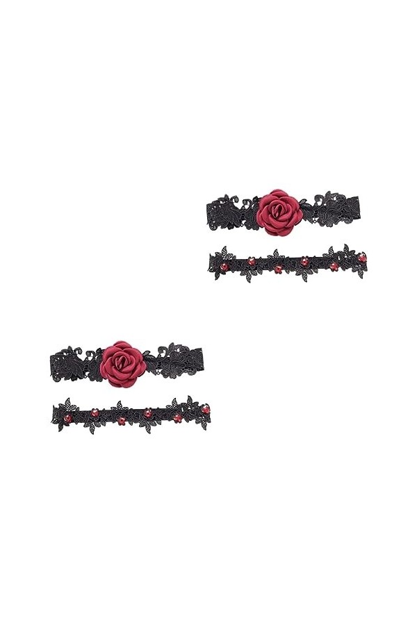 GALPADA 2 Pièces Jarretières De Mariage Jarretières Roses pour Mariée Jarretières De Mariée Jarretelles De Jambe De Femme Jar