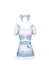 Joyralcos Costume de soubrette sexy pour femme - Nuisette Kawaii - Lingerie de soubrette Cosplay - Taille unique