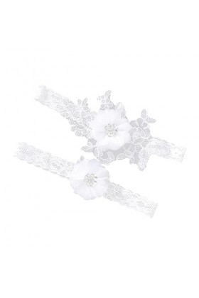 GALPADA 1 Paire Décor Floral Décorations Florales Jarretières De Mariage Décoration De Mariage Décorer Porte-Jarretelles Four