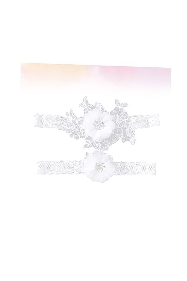 GALPADA 1 Paire Décor Floral Décorations Florales Jarretières De Mariage Décoration De Mariage Décorer Porte-Jarretelles Four