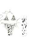 Cosplay Costume Anime Sexy Mini Vache Bikini Ensemble Lingerie Soubrette Tenue Dalmatien Léopard Lait Soubrette 36 