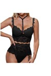 Lingerie Sexy Femme Coquine Hot Lingerie Femme Dentelle Chemise De Nuit Ultra-Mince sous Vetements Feminins Sexy Culotte Ense