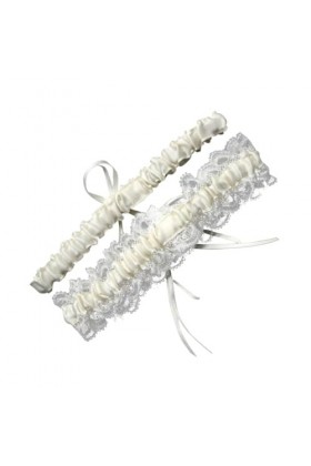 ifundom Jarretière De Bal Accessoires De Mariée Porte-Jarretelles Jarretière De Mariée Fournitures De Mariage Blanche La Mari