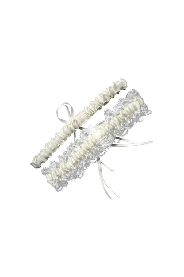 ifundom Jarretière De Bal Accessoires De Mariée Porte-Jarretelles Jarretière De Mariée Fournitures De Mariage Blanche La Mari