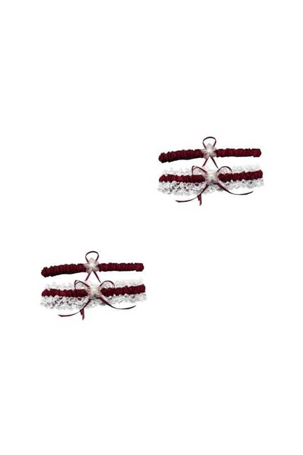 ifundom Jarretière De Bal Accessoires De Mariée Porte-Jarretelles Jarretière De Mariée Fournitures De Mariage Blanche La Mari