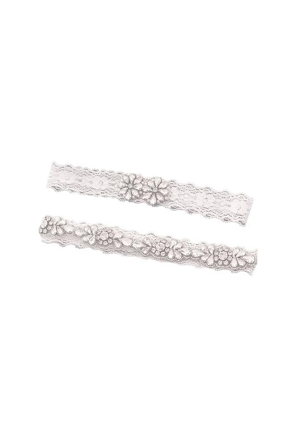 Gadpiparty 1 Paire Jarretière De Mariée Porte-Jarretelles De Mariage Jarretière Florale Jarretière De Mariage Élastique La Ma