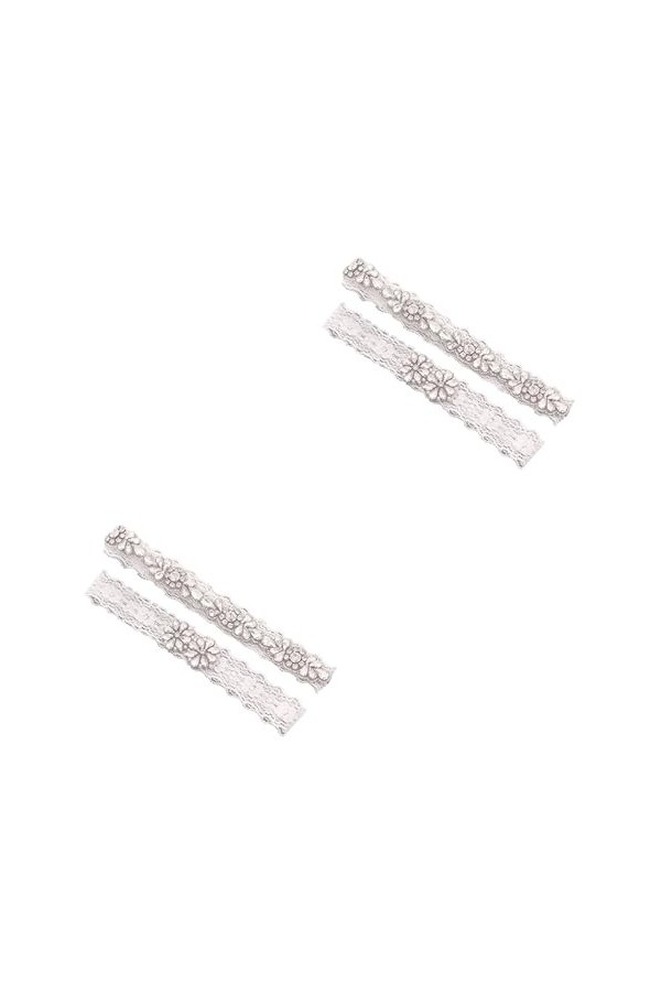 Gadpiparty 1 Paire Jarretière De Mariée Porte-Jarretelles De Mariage Jarretière Florale Jarretière De Mariage Élastique La Ma