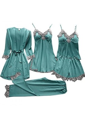 TDEOK Lot de 5 pyjamas sexy en dentelle pour infirmière sexy, vert, XL