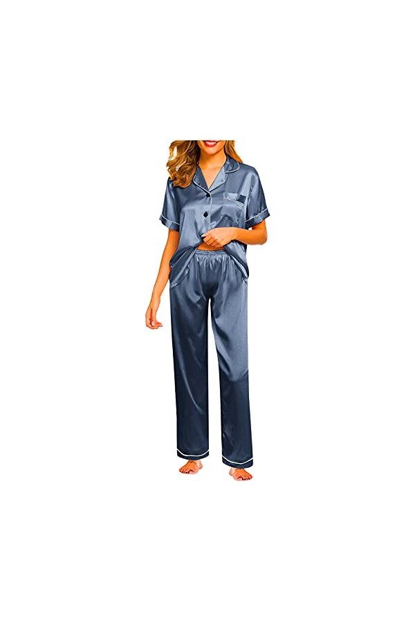 Kwatieh Nuisette Femme Sexy Hot - Costumes Sexy Femme Sexy Pyjamas en Satin Damen Sexy Dessous Spitze Lingerie Femme Dentelle