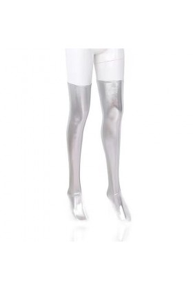 VOIV Bas en latex Bas en similicuir Femme Noir Rouge Bleu Bas en similicuir