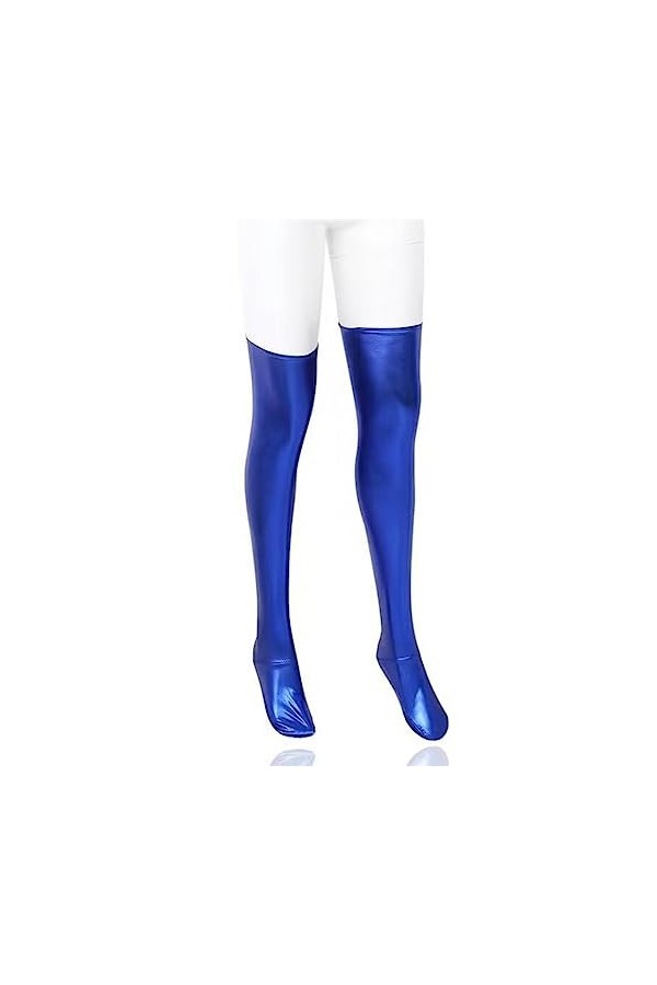 VOIV Bas en latex Bas en similicuir Femme Noir Rouge Bleu Bas en similicuir