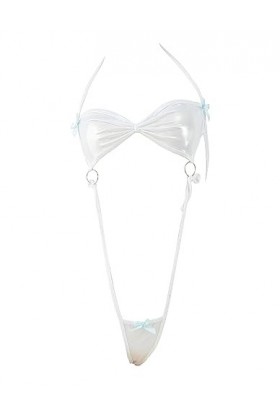 SINGUYUN Maillot de bain sexy pour femme - Maillot de bain une pièce en peluche japonaise, 0692Blanc, taille unique