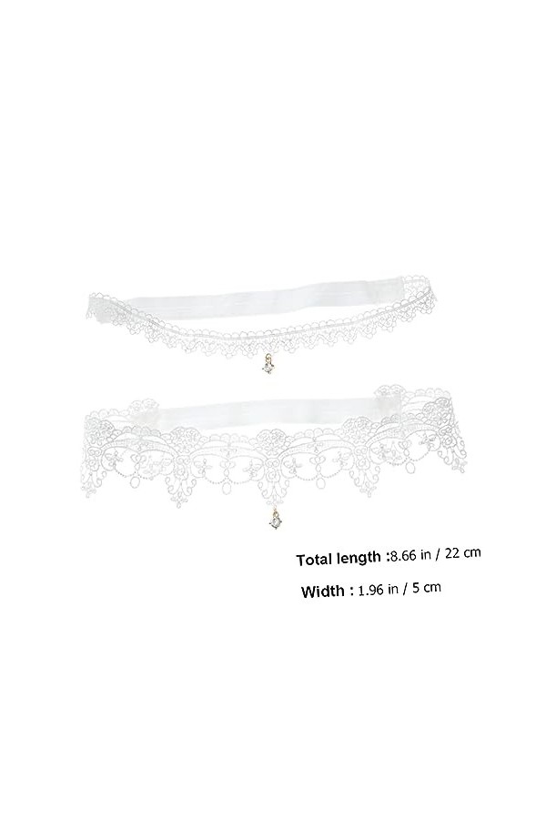 SOIMISS 4 Pcs Jarretière De Mariée Bas Costume De Femme Blanc Strass Mariée Jarretière De Mariage Jambe Bande Dentelle De Mar