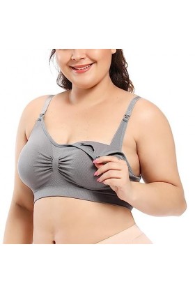 LSEEKA Damen-Sport-BH in Übergröße, ohne Bügel, bequemer Schlaf-BH, Übergröße, Workout-Aktivitäts-BHS mit Nicht herausnehmbar