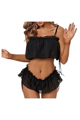 Femme Vêtements De Nuit Dentelle Lingerie Sexy Ensemble 2 Pièce sous-Vetements Sexy Ensemble Soutien Gorge et String Erotique