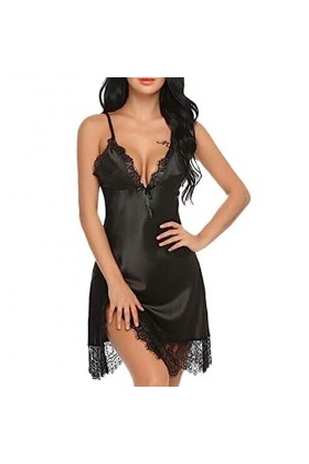 SHANHE Femmes Sling Stain Dentelle Robe De Nuit Femmes Vêtements De Nuit Lingerie sans Manches Nuisette Vêtements De Nuit Sex