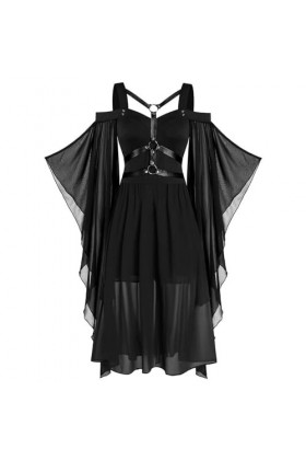 KBOPLEMQ Robe médiévale pour femme avec manches trompettes, carnaval, fête, Halloween, grande taille, gothique, robe de soiré