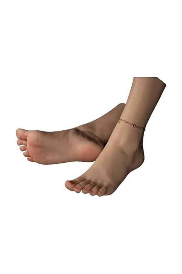 Générique Pied en Silicone, 1 Paire de Pieds en Silicone pour Femmes Modèle de fétichisme des Pieds Modèle de Pieds en Silico